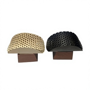Brûleur d'encens moderne en métal avec base en bois, porte-encens décoratif, décoration de table, aromathérapie et accessoire cadeau - Product Image 3