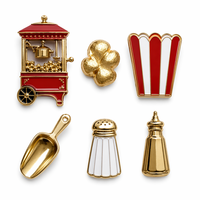 Broche en émail personnalisée avec logo, machine à pop-corn, badge cinéma rétro, souvenir de film, cadeau, fabrication OEM ODM en gros