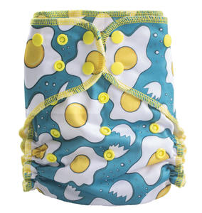 Couches réutilisables en tissu AIO pour bébé, tout en un, lavables pour la <span class=keywords><strong>nuit</strong></span> avec doublure en velours élastique doux et amovible - Product Image 2