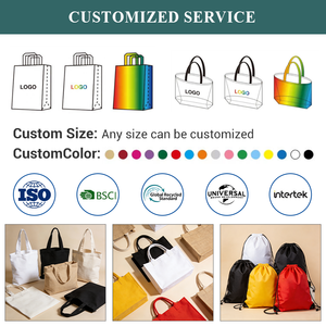 <span class=keywords><strong>Bolsa</strong></span> de Fieltro Ecológica de Gran Capacidad, para Compras, Viajes, Regalos, con Logotipo Personalizado Bordado, al por Mayor - Product Image 5
