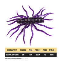 Leurre souple de pêche 9,5 cm 9g en TPE, haute élasticité, multi-tentacules, imitation insecte, pour achigan, perche et eau douce