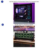 VSDISPLAY Portable Computer Status Monitoring Display 9.16Inch 462X1920 PC Case LCD Usb Secondary Screen Monitor Diy Theme