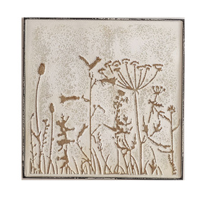 Decoración de Pared con Relieve 3D Estilo Wabi Sabi, Cuadro Floral Cuadrado para Decoración del Hogar, Arte para la Entrada - Product Image 5