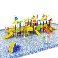 Toboggans de parc aquatique en fibre de verre intérieur et extérieur de taille personnalisable pour enfants, accessoires de centre commercial en plastique PVC
