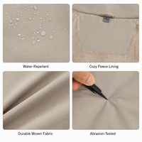 Veste imperméable coupe-vent unisexe à capuche avec doublure polaire intégrée, idéale pour la randonnée et le camping, motif automne