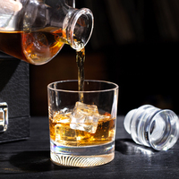 Decantador de Cristal al por Mayor con Tapón de Silicona de 750ml, Estilo Clásico para Whisky, Vino, Brandy y Bourbon