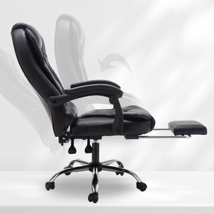 Soft Swivel <strong>Chair</strong> With Footrest Office Furniture Executive Recliner Boss <strong>Chairs</strong> Luxury PU Leather Office <strong>Chair</strong> - Product Image 4