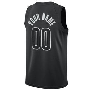 Jersey Basket Pria Brooklyn Custom, Kaos Jahit Bordir, Seragam Remaja, Pakaian Olahraga dengan Logo Hot-press - Product Image 4