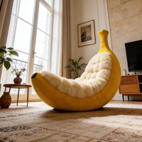 Canapé-lit banane moderne et créatif, canapé-lit de luxe, fauteuil inclinable unique en forme de fruit, meuble d'appoint pour salon