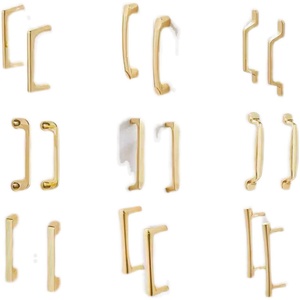 <b>Gold</b> Cabinet Door Handles Modern Minimalist Nordic Style Brass <b>Drawer</b> <b>Pulls</b> Wardrobe Hardware - Product Image 2
