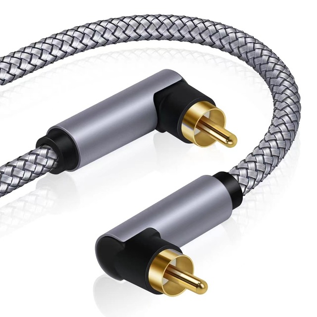 HIFI Quality 1M Composite AV Video TV Adapter Cable RGB Line Right Angle RCA to RCA Video Cable for NES Console Accessory...