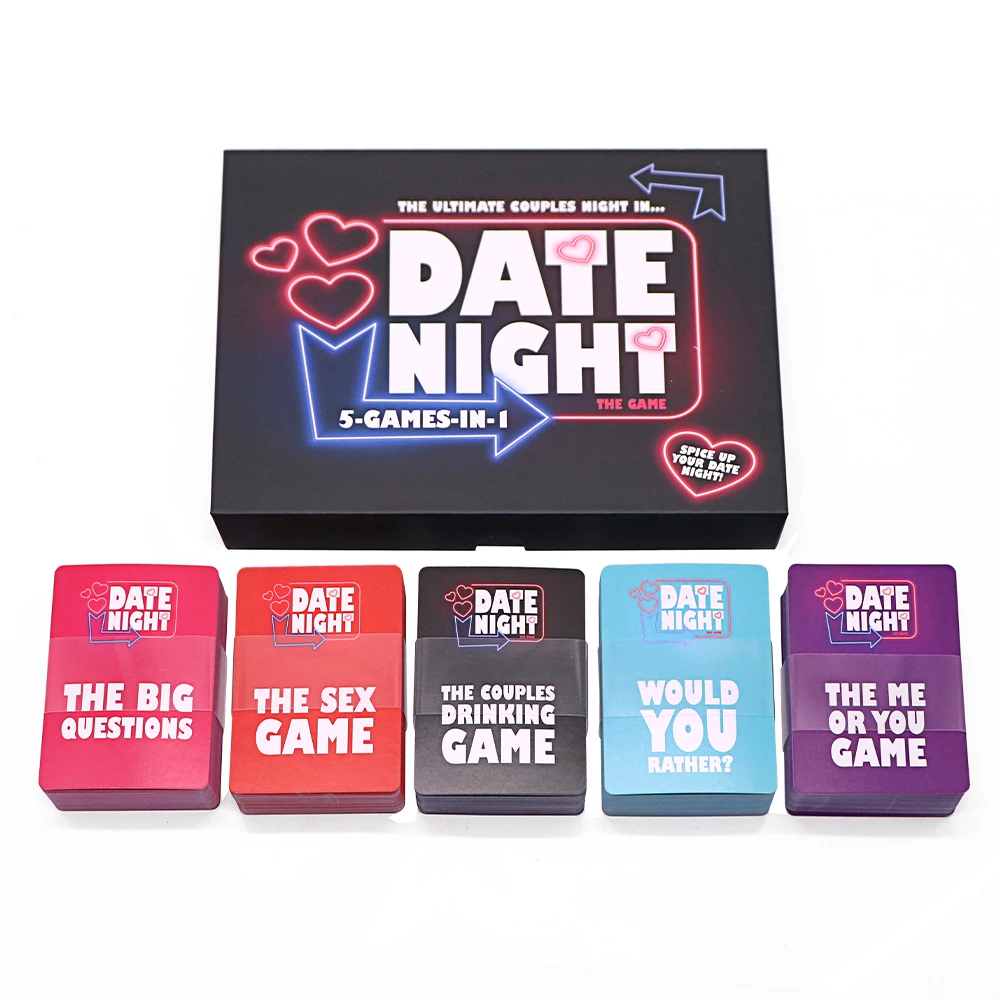 Custom Printing Logo Plastic Blank Board Game Cards Decks Couples Game Date Night Sex Adult Drinking Custom Card Game With Box