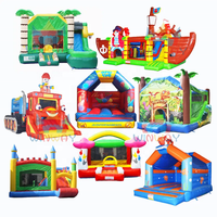 WINWAYTOYS Nouveauté : Château gonflable extérieur sur le thème de la Lune, couleur macaron, pour enfants, 3x3m/4x4m