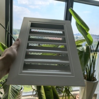 Grille de ventilation en alliage d'aluminium sur mesure, étanche à la pluie, avec moustiquaire, pour système de ventilation HVAC, montage mural, utilisation extérieure