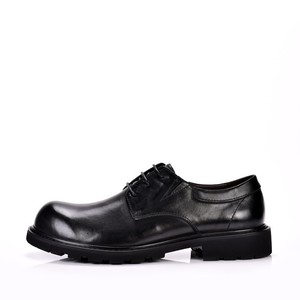 High-end quality men's business leather shoes with thick soles, cowhide round-<b>toe</b> lace-up leather casual shoes - Product Image 5