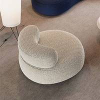 Ensemble de canapé d'angle modulaire compressé à emplacement segmenté, garnissage en éponge compressée sous vide, design moderne en tissu pour hôtel, appartement, salon
