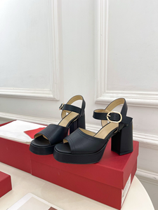 Artefacto de Alto Nivel! Zapatos de Tacón Grueso con Plataforma Impermeables para Boda, con Punta Cuadrada y Cierre de Hebilla, Sandalias Suaves de Verano - Product Image 5