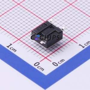 UK-B0228G43-SP25Y Tactile Switch SMD-4P,6x6mm Switch Single Pole Single Throw Round Button 2.5N Vertical Mount - Product Image 2
