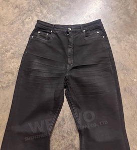 Elasticizzato nero <span class=keywords><strong>a</strong></span> vita bassa con taglio <span class=keywords><strong>a</strong></span> stivale da Cowboy con fondo <span class=keywords><strong>a</strong></span> campana Vintage <span class=keywords><strong>pantaloni</strong></span> in Denim personalizzati cerati jeans jeans jeans jeans da uomo - Product Image 3