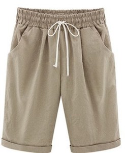 Shorts d'été Femmes <span class=keywords><strong>Bermuda</strong></span> d'été Grande taille Loose Casual Sports Stretchy Cotton Straight Leg Breathable - Product Image 6