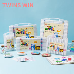 أقلام تحديد أكريليك دائمة غير قابلة للمسح ومقاومة للماء، تكتب بسلاسة، أقلام تحديد ملونة، مبيعات ساخنة - Product Image 1