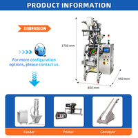 Machine d'emballage de granulés à haute vitesse avec scellage 3 côtés pour café, sucre, céréales, sel – Idéale pour les petites entreprises