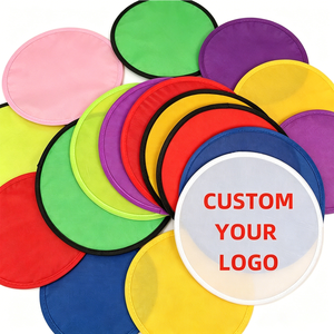 Ventilateur souple en nylon en forme de disque volant avec pochette, logo personnalisé imprimé, pliable, rond, pour enfants, jeux en plein air - Product Image 1