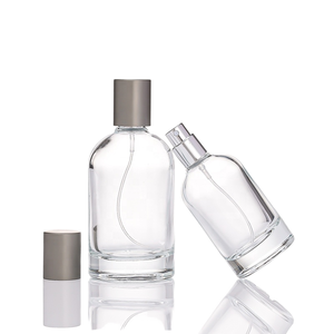 Hot Sale Clear Empty Glass 100ml Cosmetic Oil <b>Spray</b> Vials Equipped Dual Tone Aluminum Screw Caps Screen Printed Accept Custom - Product Image 1