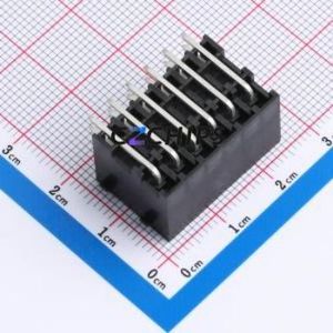 DB2ERHBG-3.81-2*6P-BK Plug-in Terminal Block Bent Lead Through Hole,P=3.81mm Board-to-Board / Socket - Closed Snap Fixing 2x6P - Product Image 2