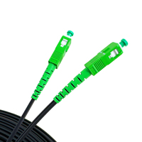 Kabel Fiber optik Drop, kabel Patch 5M/10M 100M/150M/200M SC APC SC UPC kabel Drop untuk penggunaan luar ruangan FTTH 1 CORE 2 CORE 4 CORE