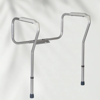 Barre d'appui de sécurité réglable en aluminium pour toilettes, antidérapante, sans perçage, pour personnes âgées, seniors, handicapées, femmes enceintes, aides de bain