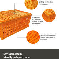Caisse de transport pour poulets en plastique jaune écologique Linchuan avec contrôle précis de la température pour poulets vivants