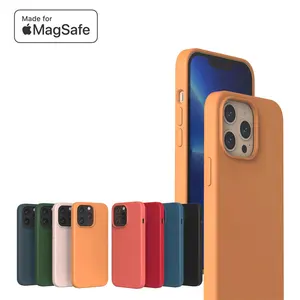 MagSafe保護ケース付きAppleiPhone13mini/13/13 Pro/ 13 ProMaxシリコンケース用MFi認定磁気電話ケース