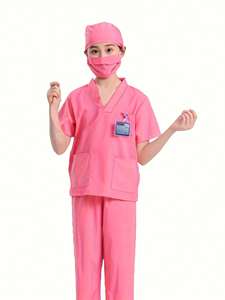 Conjunto <span class=keywords><strong>de</strong></span> 6 Piezas <span class=keywords><strong>de</strong></span> Disfraz <span class=keywords><strong>de</strong></span> Médico Quirúrgico para Niños y Niñas, Uniforme <span class=keywords><strong>de</strong></span> Médico, Disfraz para Halloween, Cosplay - Product Image 5