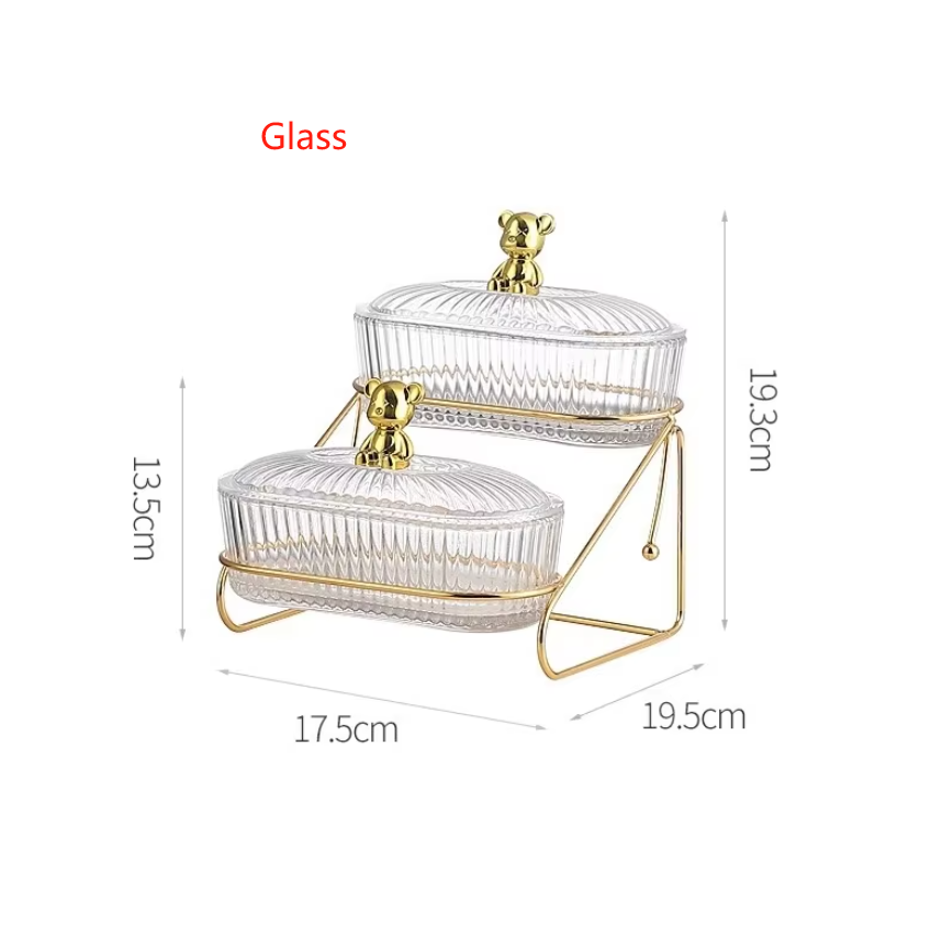 transparent/verre + couvercles PVC/5