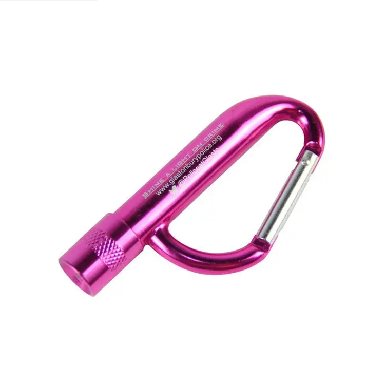 Khuyến mại nhôm mini Carabiner LED ánh sáng Keychain Carabiner đèn pin