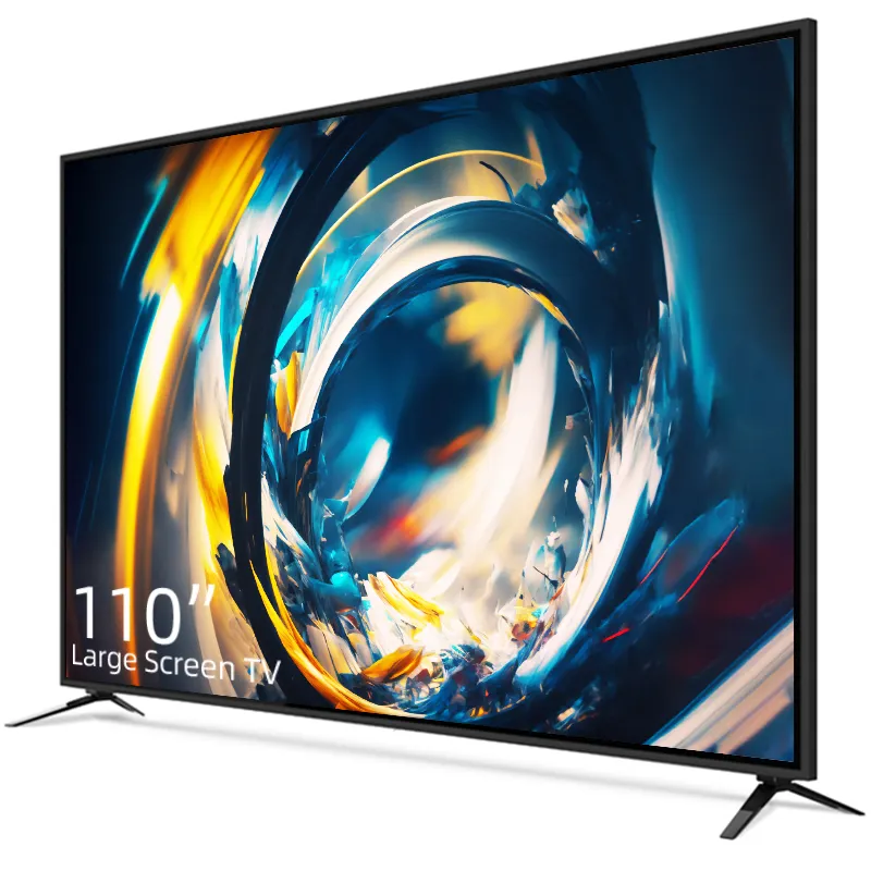 110 인치 스마트 TV 거대한 평면 스크린 공장 도매 가격 Uhd 비전 4K 고화질 Led 안드로이드 TV