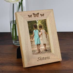 Decoration Solid Wood <strong>Photo</strong> <strong>Frame</strong> Butterfly Carved Gift Personalised Wooden Picture <strong>Frame</strong> for <strong>Sister</strong> Friends Home Decor - Product Image 3