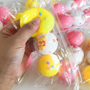 Juguete Antiestrés de Goma TPR Duradero con Forma de Oso de Mantequilla, Mini Squishy de Rebote Lento, Juguete Sensorial de Venta Caliente - Product Image 3