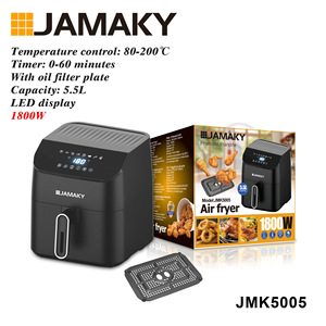 JAMAKY <b>Air</b> <b>Fryer</b> 5.5L 1800W LED Display Oil <b>Filter</b> Plate Multifunctional - Product Image 1