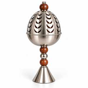 Aluminum <b>Silver</b> Polished Incense <b>Burner</b> for Luxury Home Decor Meditation Yoga Aromatherapy and Spiritual Interior Styling - Product Image 4