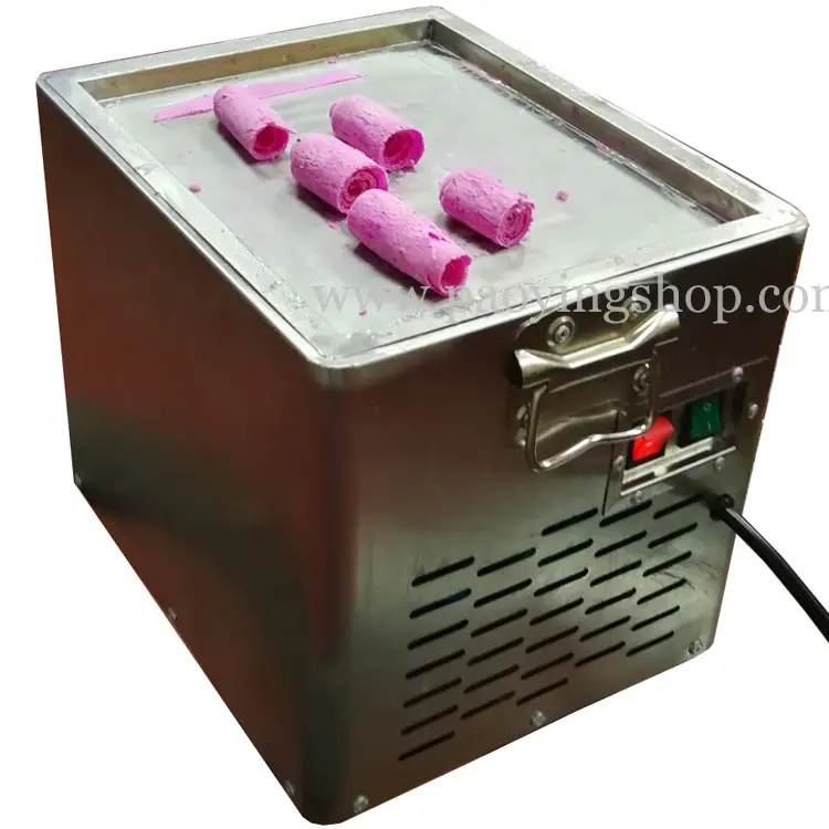Máquina Eléctrica enrollada para freír helados tailandesa, 110v y 220v, para uso doméstico, OEM ODM