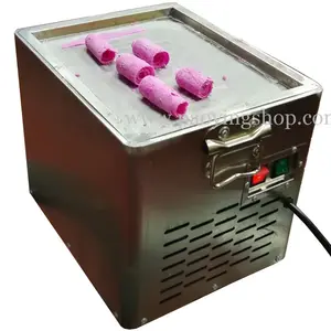 OEM ODM küçük ev kullanımı 110v 220v elektrikli tay kızartma tavası kızarmış yoğurt dondurma haddelenmiş makinesi