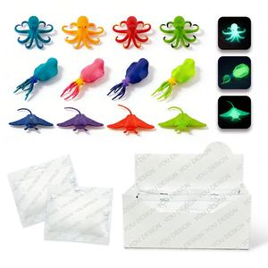 Juguetes de Animales Marinos Elásticos que Cambian de Color, Brillan en la Oscuridad, Calamar, Pulpo, Mantarraya, Coleccionables |   OEM MOQ 10,000 - Product Image 6