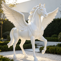 Estatuas de Resina de Fibra de Vidrio, Escultura de Caballo de Resina para Jardín