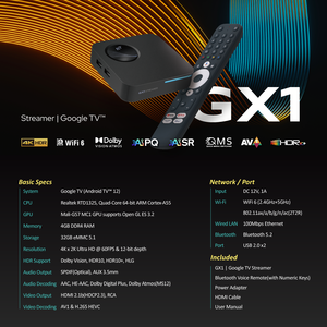 <span class=keywords><strong>TV</strong></span> BOX con certificació<span class=keywords><strong>n</strong></span> Googl GX1 RockTek Realtek RTD1325TPV 4GB DDR4 EMMC 32GB 4K Android <span class=keywords><strong>TV</strong></span> Box - Product Image 5