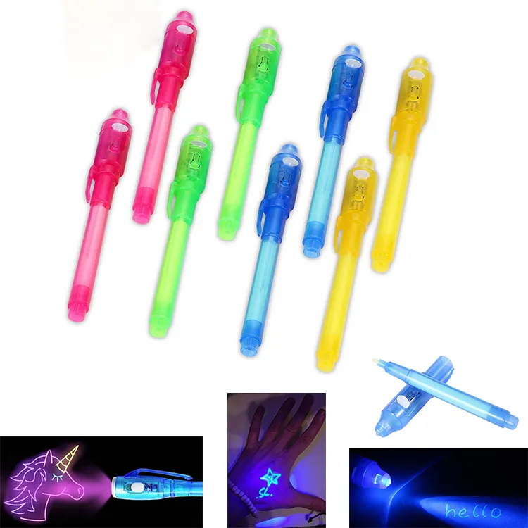 Casus kalem sihirli kalem UV ışık görünmez <span class=keywords><strong>mürekkep</strong></span> kalem çocuklar için doğum günü, parti malzemeleri