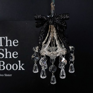 Princess's Gift Christmas Crystal Glass Chandelier <b>Car</b> Interior Hanging <b>Ornament</b> Decoration - Product Image 4