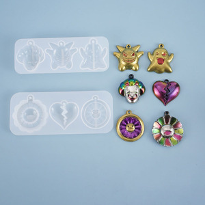 YS DIY llavero Halloween molde silicona vela cerámica arcilla molde hacer listado colgante girasol demonio payaso colgante herramientas - Product Image 5