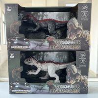 Ensemble de jouets de dinosaures réalistes HTL avec sons rugissants et articulations mobiles, jouet de dinosaure avec camion et figurine Dino World pour enfants